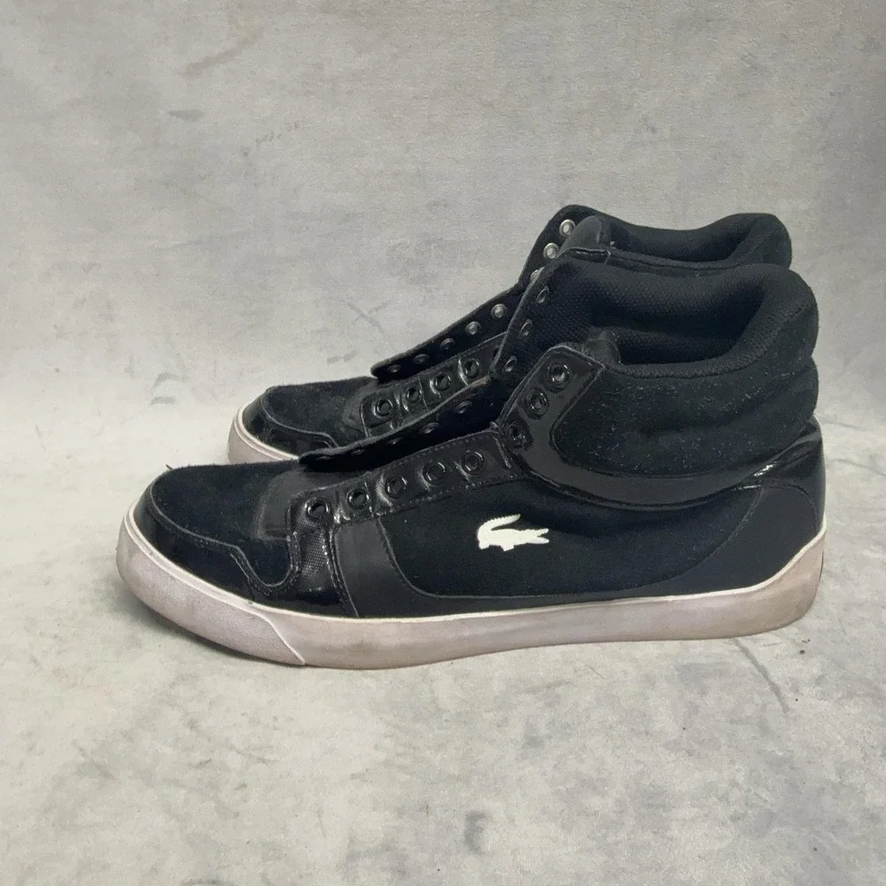 Lacoste Spectral LS SCM Shoes Mens Size 9.5 Black High Top Casual Sneakers